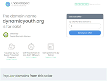 Tablet Screenshot of dynamicyouth.org